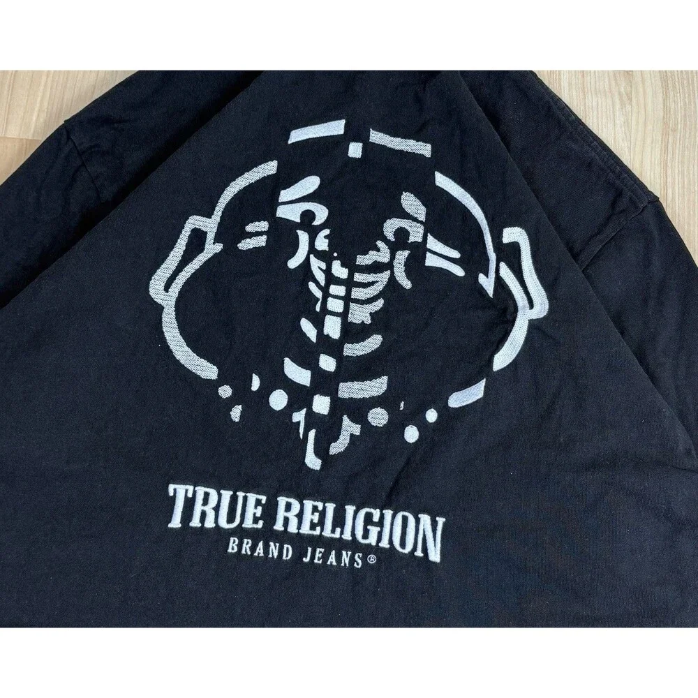 Men’s True Religion Embroidered Graphic T-Shirt / Black / Size 2XL